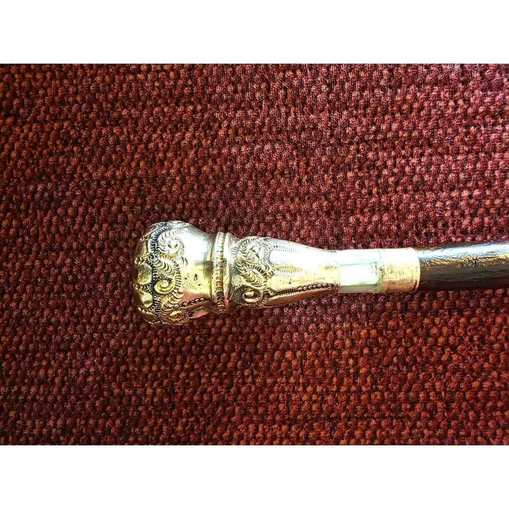 Vintage Gentlemans Gold filled swagger knob Walking Stick - Picture 1 of 4